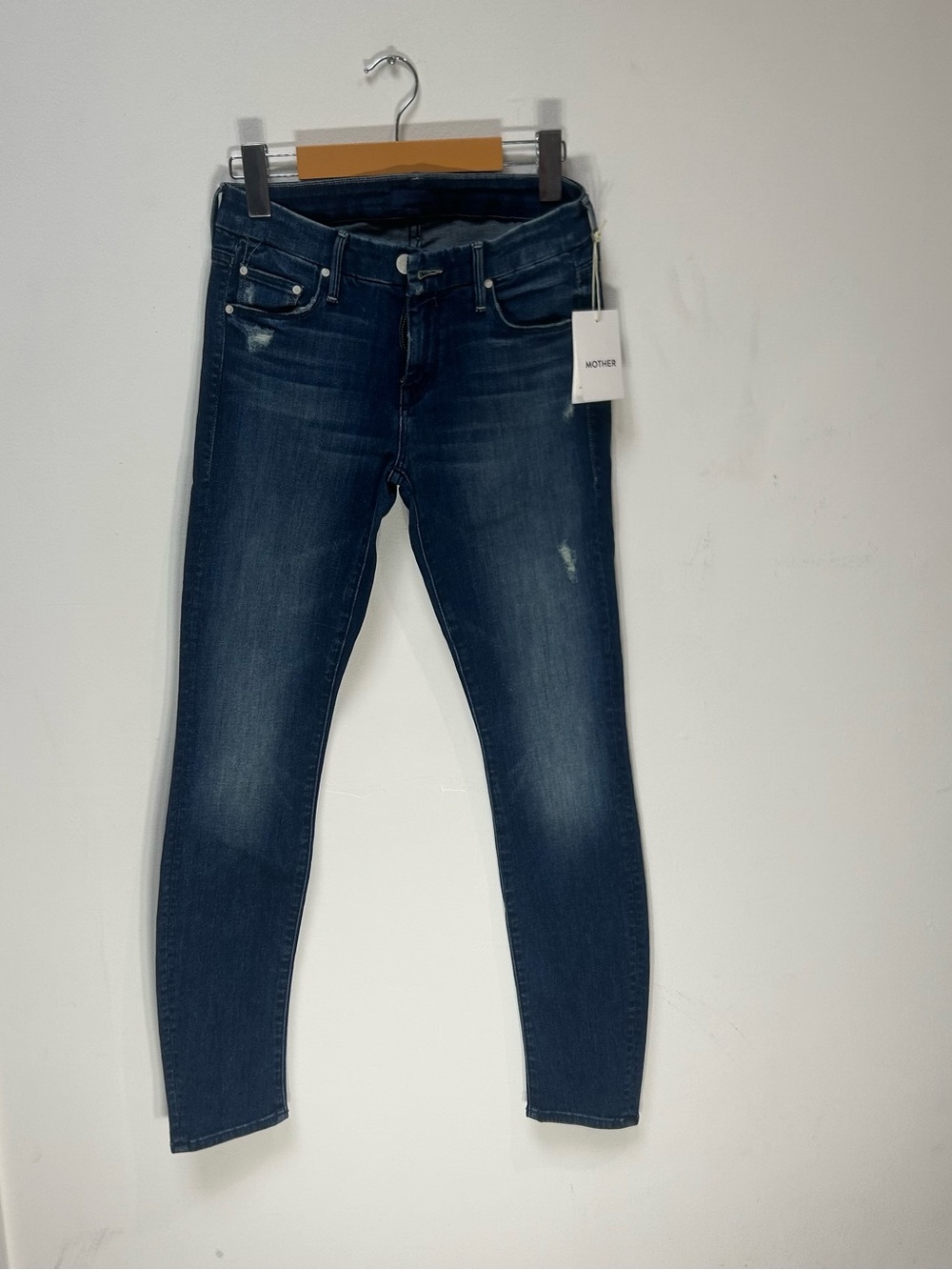 MOTHER Dark Indigo Skinny Jeans
